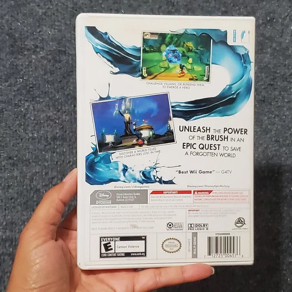 Disney Epic Mickey (Nintendo Wii) Complete w/ Manual - Kids Game Tested Working